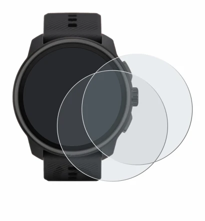 Image de l'appareil Suunto Race S avec une grande variété de protections d'écran.