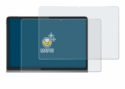 Image de l'appareil Lenovo Tab Plus avec une grande variété de protections d'écran.