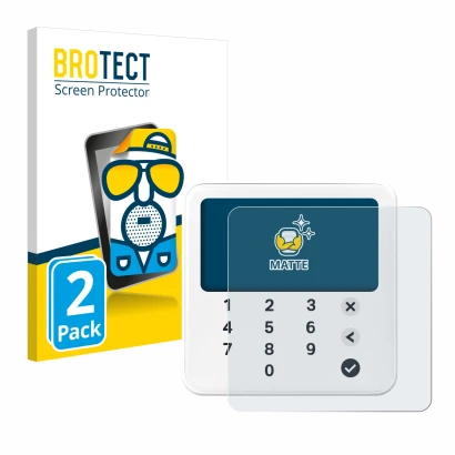 Face avant d’un emballage produit avec le logo de la marque BROTECT. À côté, l’appareil SumUp Solo Lite est représenté avec la