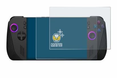 Image de l'appareil ASUS ROG Ally X (2024) avec une grande variété de protections d'écran.