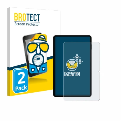Face avant d’un emballage produit avec le logo de la marque BROTECT. À côté, l’appareil Blackview Tab 18 est représenté avec l