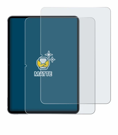 Image de l'appareil OnePlus Pad 2 (portrait) avec une grande variété de protections d'écran.