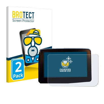 Face avant d’un emballage produit avec le logo de la marque BROTECT. À côté, l’appareil Mazda 2 BJ 2024 est représenté avec la