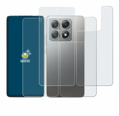 Image de l'appareil Xiaomi 14T Pro (Avant+Arrière) avec une grande variété de protections d'écran.