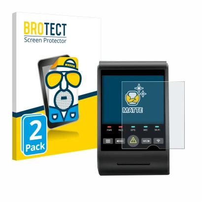 Face avant d’un emballage produit avec le logo de la marque BROTECT. À côté, l’appareil VIOFO A229 PRO est représenté avec la