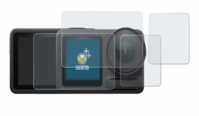 Image de l'appareil DJI Osmo Action 5 Pro (case-friendly) avec une grande variété de protections d'écran.