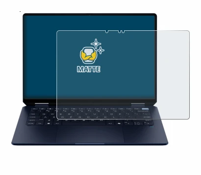 Image de l'appareil HP OmniBook Ultra Flip 14-fh avec une grande variété de protections d'écran.