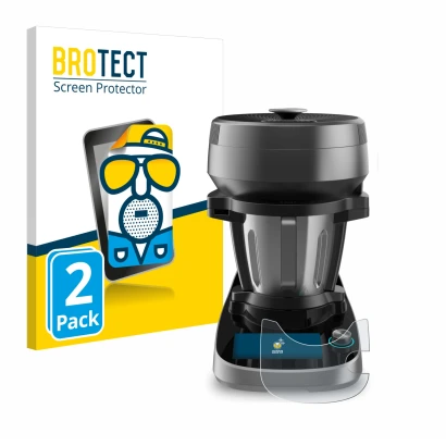 Face avant d’un emballage produit avec le logo de la marque BROTECT. À côté, l’appareil Cecotec Mambo Victory XL est représent