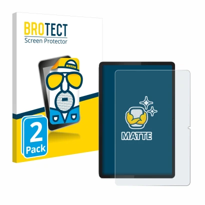 Face avant d’un emballage produit avec le logo de la marque BROTECT. À côté, l’appareil Lenovo Tab 2025 10.1" est représenté a