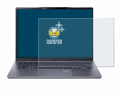 Image de l'appareil Acer Swift Go 14 AI avec une grande variété de protections d'écran.