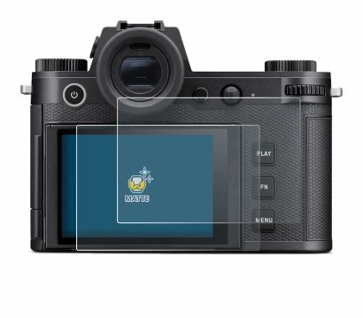 Image de l'appareil Leica SL3-S avec une grande variété de protections d'écran.