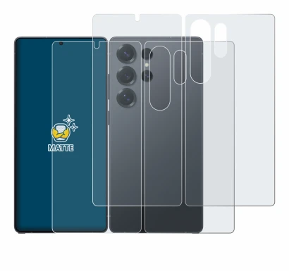 Image de l'appareil Samsung Galaxy S25 Ultra Enterprise Edition (Avant+Arrière) avec une grande variété de protections d'écran