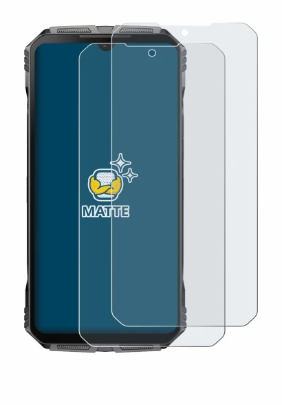 Image de l'appareil Doogee S Cyber Pro avec une grande variété de protections d'écran.