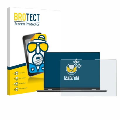 Face avant d’un emballage produit avec le logo de la marque BROTECT. À côté, l’appareil ASUS Vivobook S 16 Flip TP3607SA-RJ022