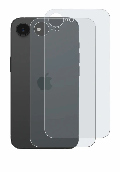 Image de l'appareil Apple iPhone 16e (Arrière) avec une grande variété de protections d'écran.