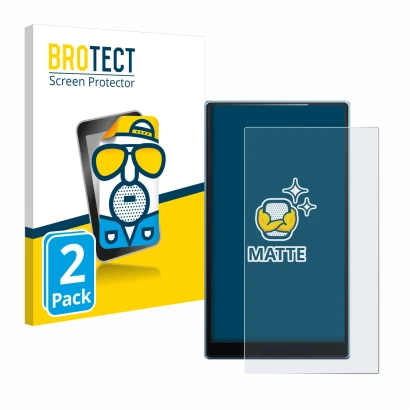 Face avant d’un emballage produit avec le logo de la marque BROTECT. À côté, l’appareil FiiO JM21 est représenté avec la prote