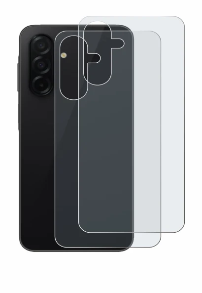 Image de l'appareil Samsung Galaxy A26 5G (Arrière) avec une grande variété de protections d'écran.