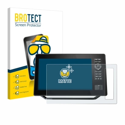 Face avant d’un emballage produit avec le logo de la marque BROTECT. À côté, l’appareil Humminbird Xplore 10 est représenté av