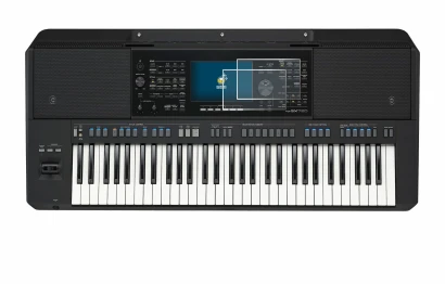 Image de l'appareil Yamaha PSR-SX720 avec une grande variété de protections d'écran.