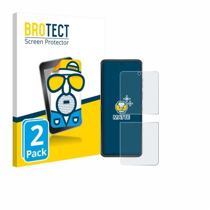 Face avant d’un emballage produit avec le logo de la marque BROTECT. À côté, l’appareil Motorola Razr 60 est représenté avec l