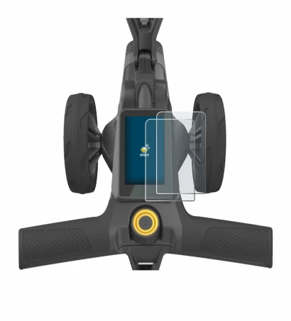 Image de l'appareil PowaKaddy CT10 avec une grande variété de protections d'écran.