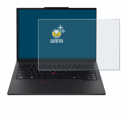 Image de l'appareil Lenovo ThinkPad T14 Gen 6 avec une grande variété de protections d'écran.