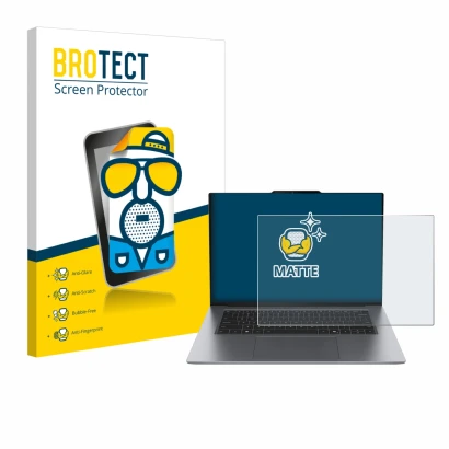 Face avant d’un emballage produit avec le logo de la marque BROTECT. À côté, l’appareil Lenovo ThinkPad X9 15 G1 est représent