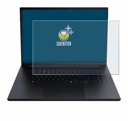 Image de l'appareil Razer Blade 18 2025 avec une grande variété de protections d'écran.