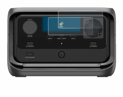 Image de l'appareil EcoFlow River 3 Plus avec une grande variété de protections d'écran.