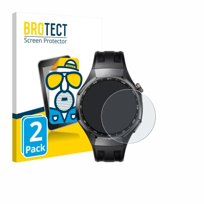 Face avant d’un emballage produit avec le logo de la marque BROTECT. À côté, l’appareil Huawei Watch GT 6 Pro (46 mm) est repr