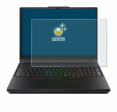 Image de l'appareil Lenovo ThinkPad P16 Gen 3 avec une grande variété de protections d'écran.