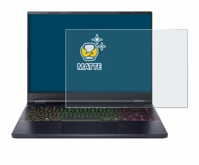 Image de l'appareil Acer Predator Helios Neo 14 AI avec une grande variété de protections d'écran.