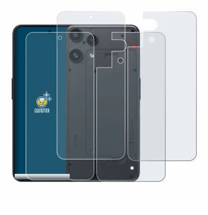 Image de l'appareil Nothing Phone (3a) Lite (Avant+Arrière) avec une grande variété de protections d'écran.
