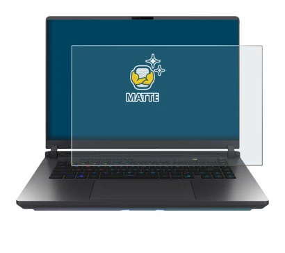 Image de l'appareil ASUS ROG Strix G16 2025 avec une grande variété de protections d'écran.