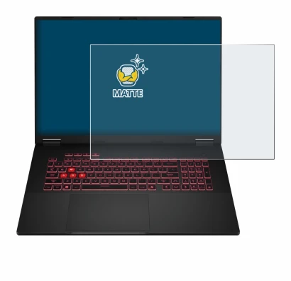 Image de l'appareil ASUS TUF Gaming A18 2025 avec une grande variété de protections d'écran.