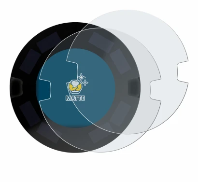 Image de l'appareil OOONO P-DISC NO3 avec une grande variété de protections d'écran.