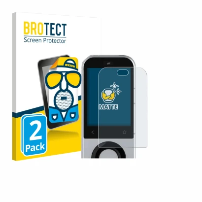 Face avant d’un emballage produit avec le logo de la marque BROTECT. À côté, l’appareil Sofabaton X2 est représenté avec la pr