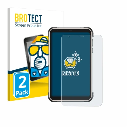 Face avant d’un emballage produit avec le logo de la marque BROTECT. À côté, l’appareil Ulefone RugKing Pad Pro est représenté