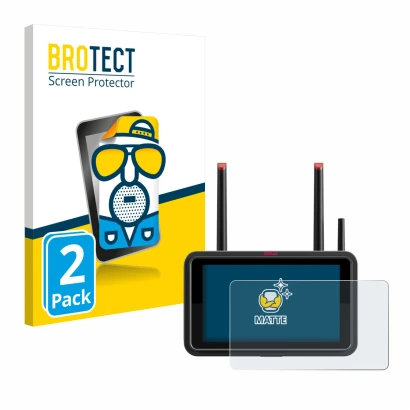 Face avant d’un emballage produit avec le logo de la marque BROTECT. À côté, l’appareil Atomos Ninja TX est représenté avec la