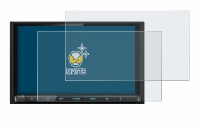 Image de l'appareil Kenwood DNX9190DABS avec une grande variété de protections d'écran.