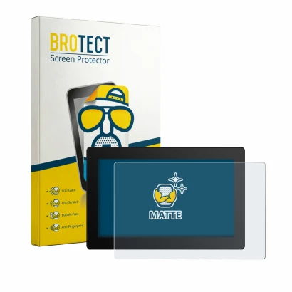 Face avant d’un emballage produit avec le logo de la marque BROTECT. À côté, l’appareil Gaomon PD1621 est représenté avec la p