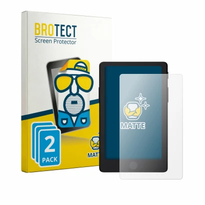 Face avant d’un emballage produit avec le logo de la marque BROTECT. À côté, l’appareil Xteink X4 Pro est représenté avec la p