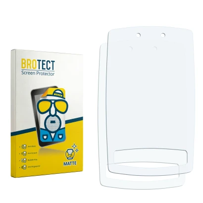 Face avant d’un emballage produit avec le logo de la marque BROTECT. À côté se trouve la protection d’écran correspondante.