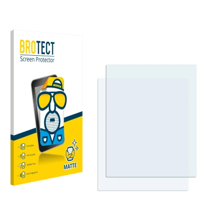 Face avant d’un emballage produit avec le logo de la marque BROTECT. À côté se trouve la protection d’écran correspondante.