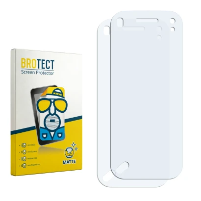 Face avant d’un emballage produit avec le logo de la marque BROTECT. À côté se trouve la protection d’écran correspondante.