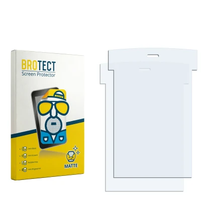 Face avant d’un emballage produit avec le logo de la marque BROTECT. À côté se trouve la protection d’écran correspondante.