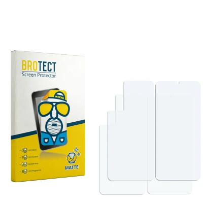 Face avant d’un emballage produit avec le logo de la marque BROTECT. À côté se trouve la protection d’écran correspondante.