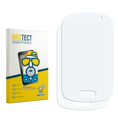 Face avant d’un emballage produit avec le logo de la marque BROTECT. À côté se trouve la protection d’écran correspondante.