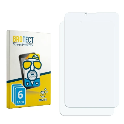 Face avant d’un emballage produit avec le logo de la marque BROTECT. À côté se trouve la protection d’écran correspondante.