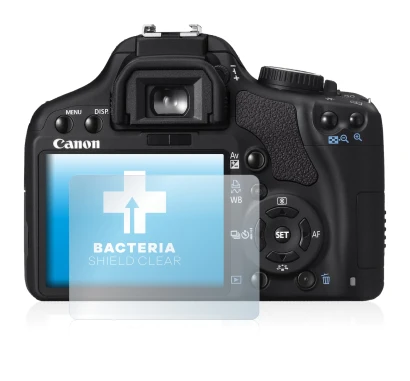 Image de l'appareil Canon EOS 450D avec une grande variété de protections d'écran.